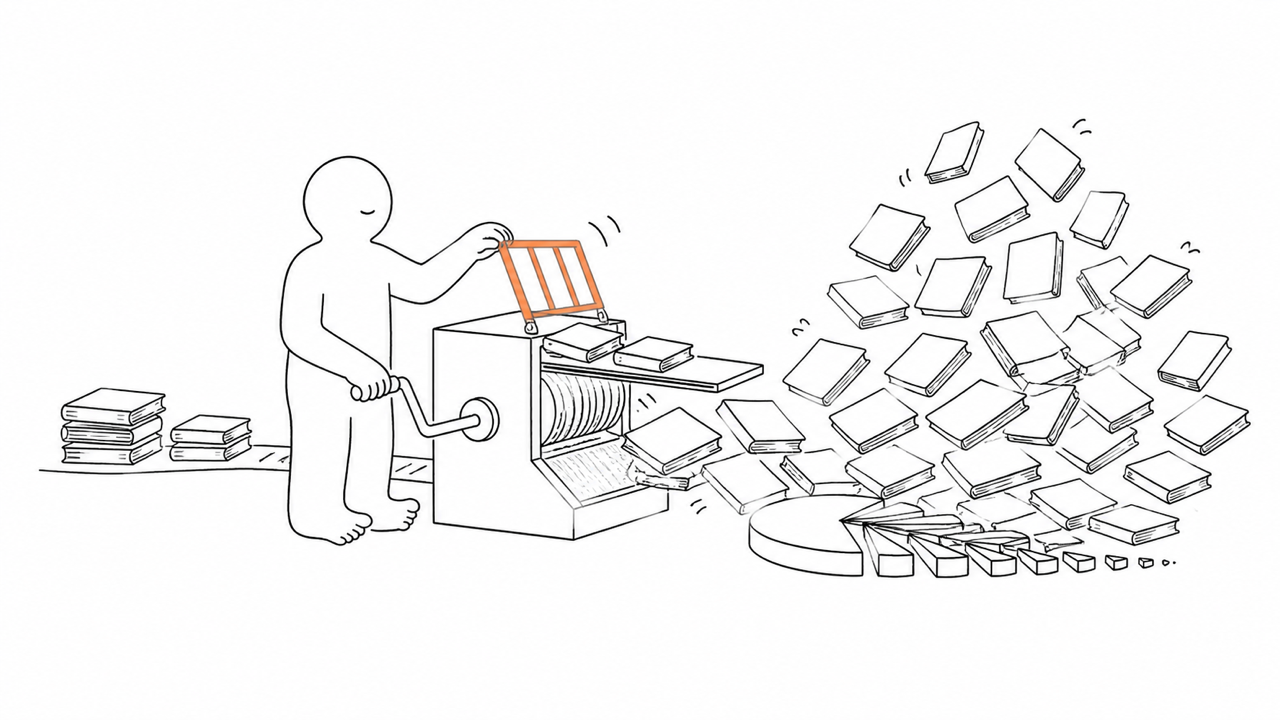 乌东面 Hello 插画:Amazon 自出版研究:AI 内容扩大供给,也稀释单本收入